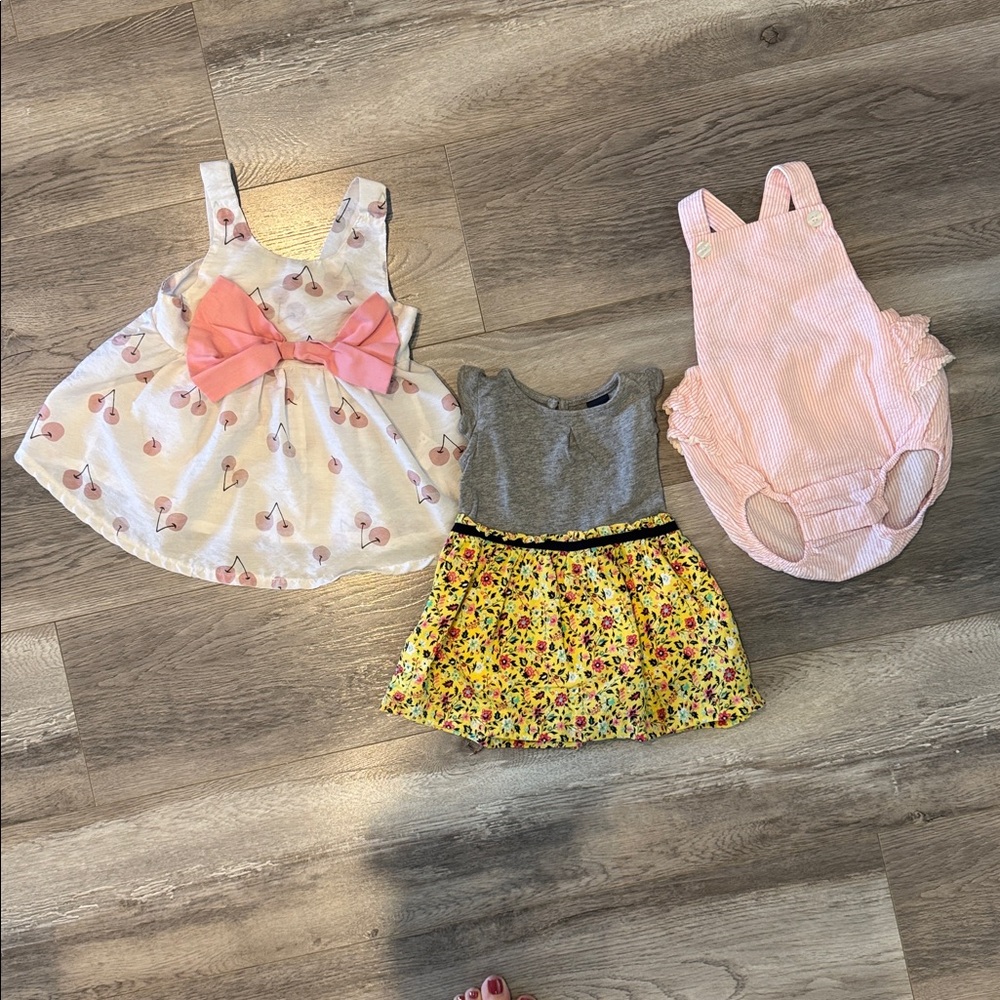 Set of Three Baby Dresses / Romper